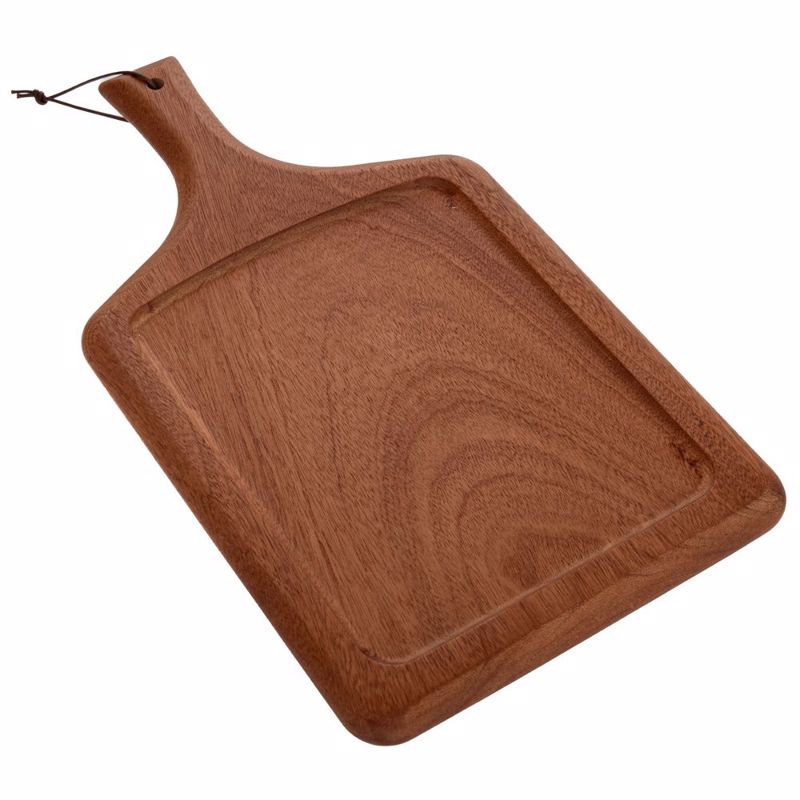 Διακοσμητικά και αξεσουαρ κουζίνας agiovlasitishome - ΣΗΜΑΝΤΙΚΟ: Σε περίπτωση διαφοράς τιμής από το κατάστημα ισχύει παντα και μόνο η τιμή του καταστήματος Iliadis Πλατώ Σερβιρίσματος με Χερούλι Ξύλινο Καφέ 38x2