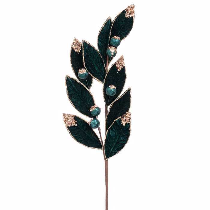 Iliadis Smaragi Beloudino Kladi me Glitter Bales 65cm 90396