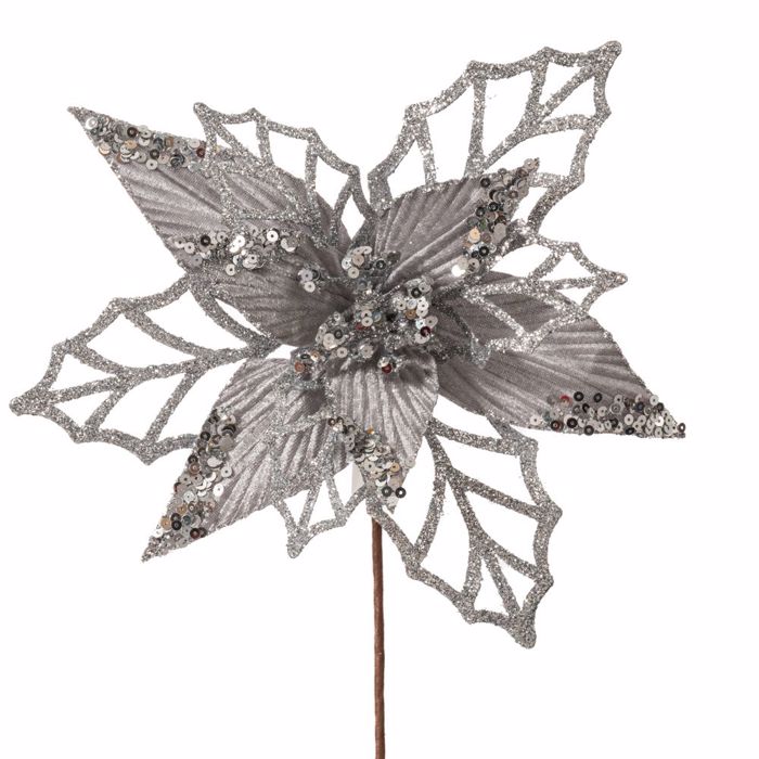 Iliadis Lefko-Asimi Alexandrino Kladi me GLitter F26x45cm 90697