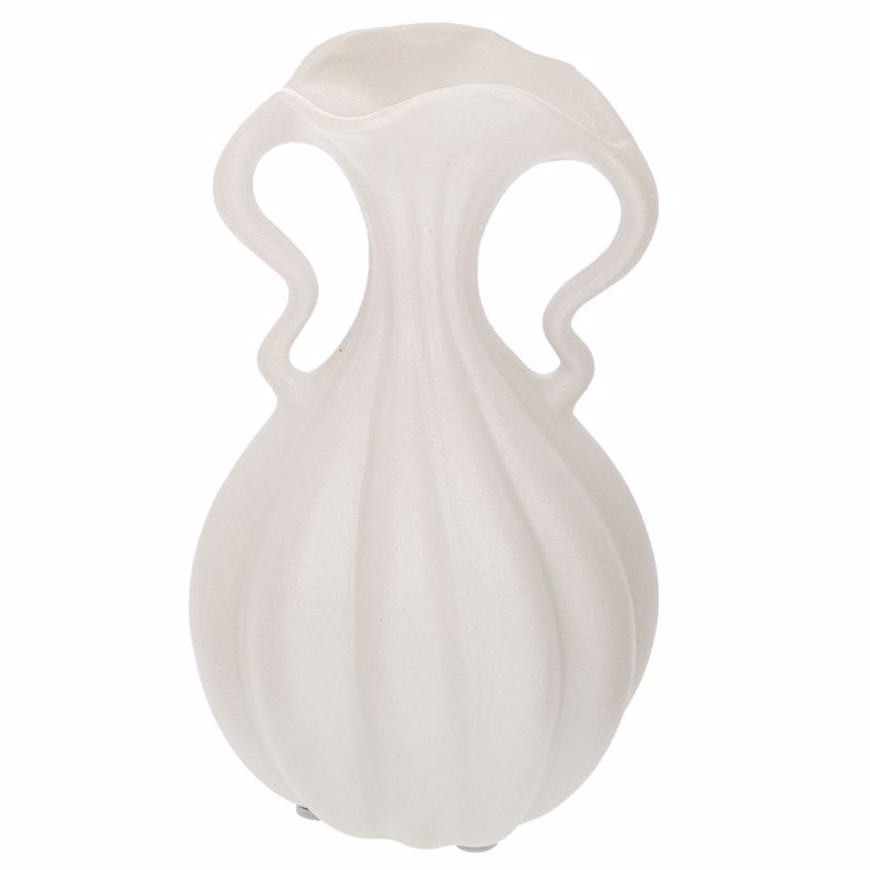 Iliadis - ΣΗΜΑΝΤΙΚΟ: Σε περίπτωση διαφοράς τιμής από το κατάστημα ισχύει παντα και μόνο η τιμή του καταστήματος Iliadis Βάζο Κεραμικό Λευκό σε Σχήμα Κολοκύθας 14.5x14x