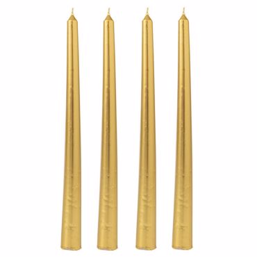 Iliadis Σετ των 4 Κερί Βενετσιάνικο Μεταλλιζέ Χρυσό 25cm 91597
