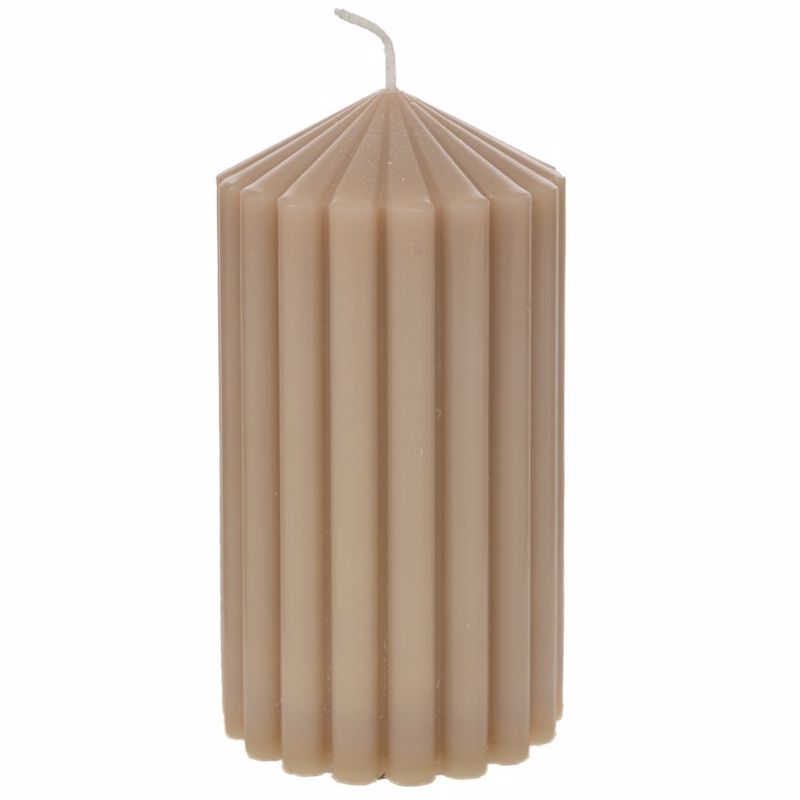 Iliadis Κερί Σομόν Ριγέ Φ7x13cm Χειροποίητο Αρωματικό 9