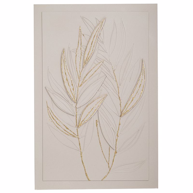 Iliadis Ανάγλυφος Πίνακας LEAVES Κρεμ 80x120cm 91882