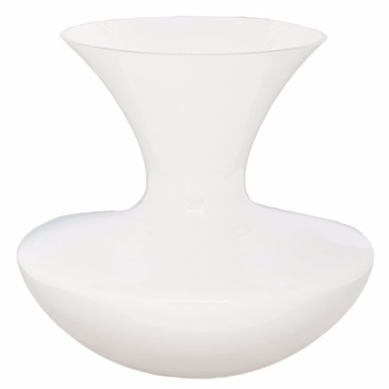 Iliadis Βάζο Γυάλινο Λευκό Φ32x30cm 91983