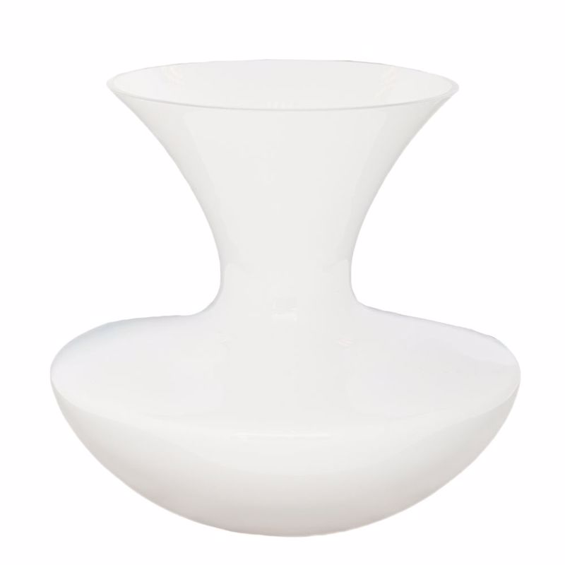 Iliadis Βάζο Γυάλινο Λευκό Φ22x20cm 91984