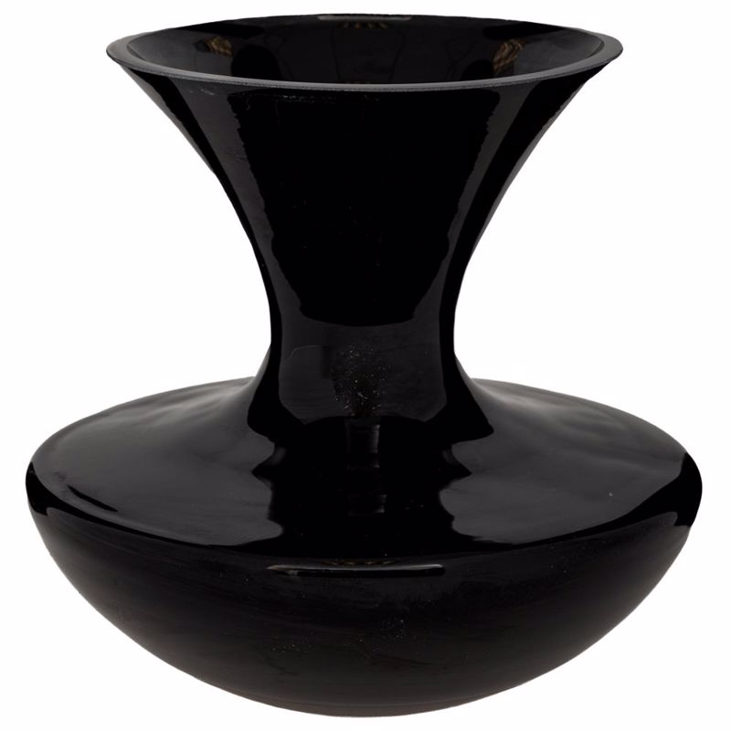 Iliadis Βάζο Γυάλινο Μαύρο Φ32x30cm 91985