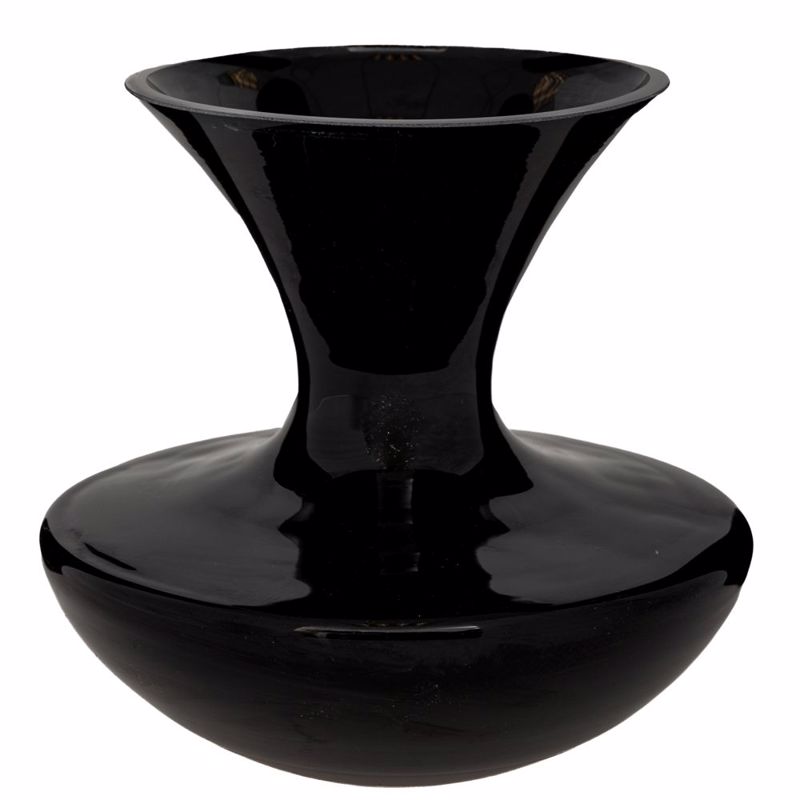 Iliadis Βάζο Γυάλινο Μαύρο Φ20x20cm 91986