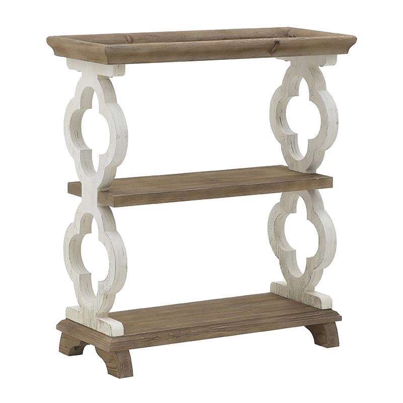 Έπιπλα σαλονιού agiovlasitishome - ΣΗΜΑΝΤΙΚΟ: Σε περίπτωση διαφοράς τιμής από το κατάστημα ισχύει παντα και μόνο η τιμή του καταστήματος Inart Ραφιέρα Ξύλινη Αντικέ Κρεμ/Natural 92Χ40Χ102 3-50