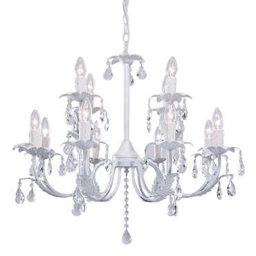 Inart Φωτιστικό Οροφής 12φωτο Μεταλλικό Λευκό Ε14 27X27X22 3-10-048-0012