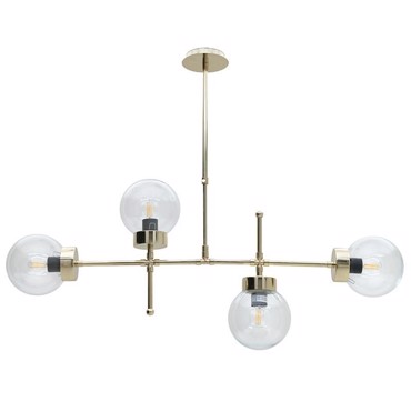 Inart Φωτιστικό Οροφής 4φωτο Μεταλλικό Χρυσό 98Χ15Χ80 3-10-584-0003