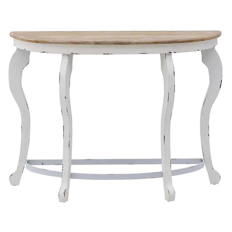 INART ΚΟΝΣΟΛΑ ΞΥΛΙΝΗ ΑΝΤΙΚΕ/ΛΕΥΚΗ/NATURAL 102X36X76 3-50-090-0302