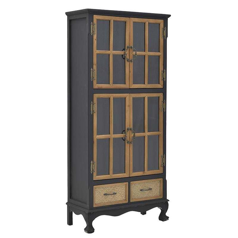 INART ΒΙΤΡΙΝΑ ΞΥΛΙΝΗ ΜΑΥΡΗ/NATURAL 70Χ32Χ153 3-50-102-0024