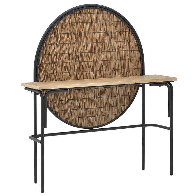INART ΚΟΝΣΟΛΑ ΜΕΤΑΛΛΙΚΗ/ΞΥΛΙΝΗ NATURAL/ΜΑΥΡΗ 120Χ32Χ135 3-50-293-0079