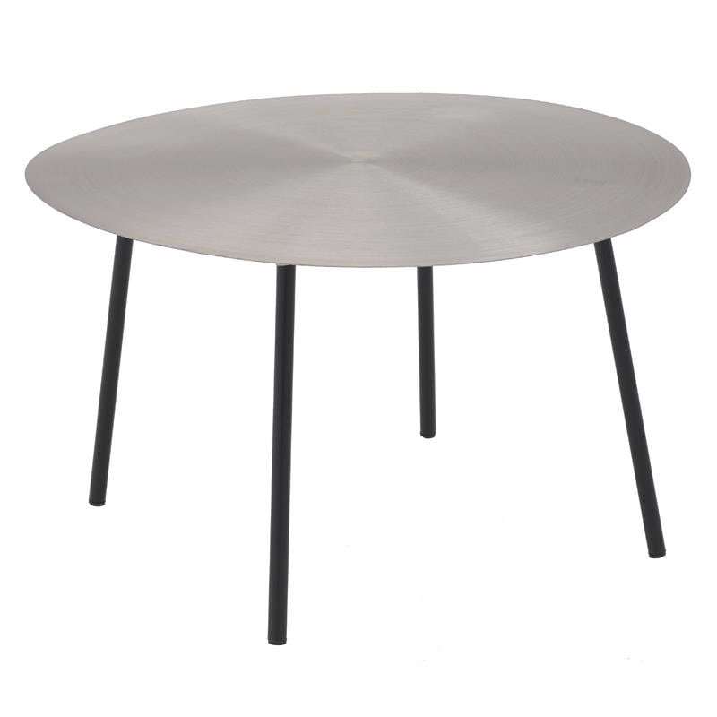 INART ΤΡΑΠΕΖΙ ΜΕΤΑΛΛΙΚΟ ΑΣΗΜΙ/ΜΑΥΡΟ Δ70Χ42 3-50-650-0013