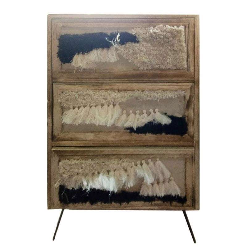 Έπιπλα Κρεβατοκάμαρας Agiovlasitishome - ΣΗΜΑΝΤΙΚΟ: Σε περίπτωση διαφοράς τιμής από το κατάστημα ισχύει παντα και μόνο η τιμή του καταστήματος Inart Κομοδίνο Ξύλινο Natural/Mαυρο 37Χ38Χ60 3-50-686-0