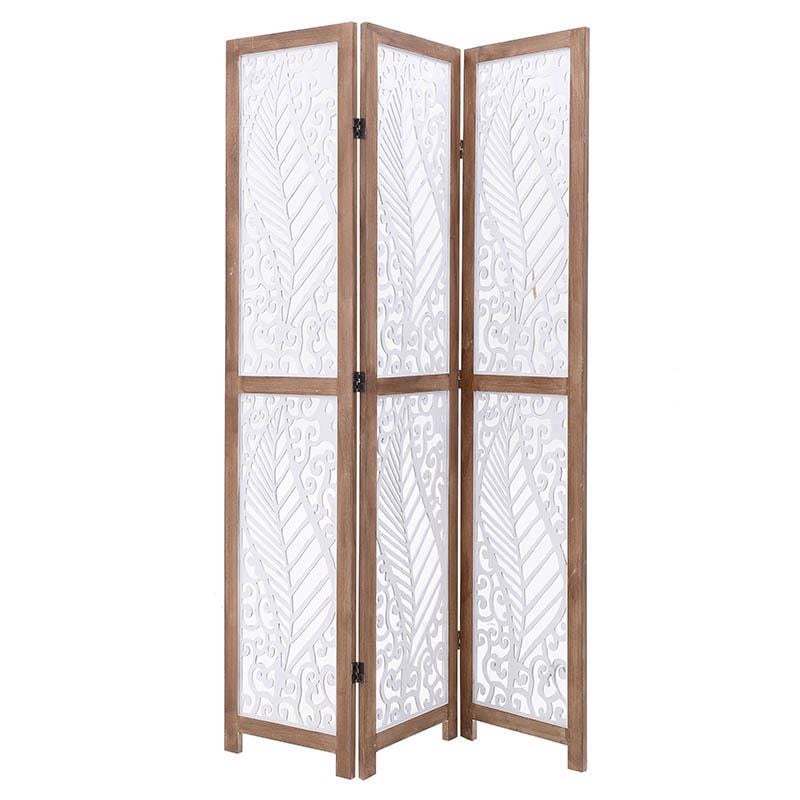 INART ΠΑΡΑΒΑΝ ΔΙΑΤΡΗΤΟ ΞΥΛΙΝΟ ΛΕΥΚΟ/NATURAL 105X3X165 3-50-735-0005