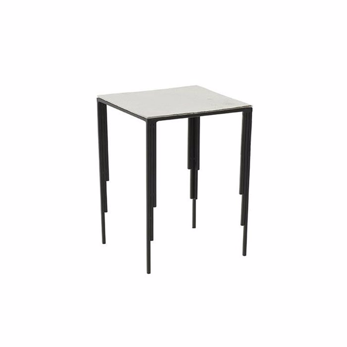 Inart Ζιγκόν Αλουμινίου Ασημί Μαύρο 31.5X31.5X43 (Μεγεθος: Small) 3-50-754-0007-S Inart Ziggon Alouminiou Asimi Mavro 31.5X31.5X43 (Megthos: Small) 3-50-754-0007-S