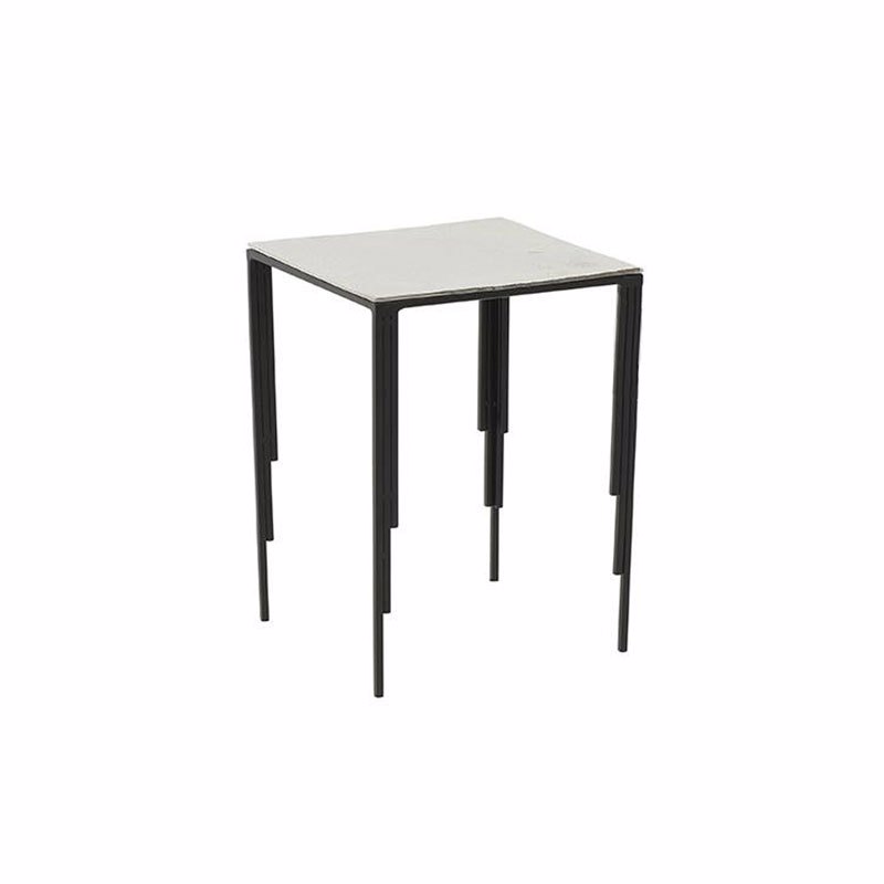 Έπιπλα σαλονιού agiovlasitishome - ΣΗΜΑΝΤΙΚΟ: Σε περίπτωση διαφοράς τιμής από το κατάστημα ισχύει παντα και μόνο η τιμή του καταστήματος Inart Ζιγκόν Αλουμινίου Ασημί Μαύρο 31.5X31.5X43 (Μεγεθ