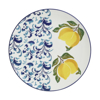 Inart Piatela 'Lemonia' Keramiki Lefki/Mple/Kitrini F26cm 3-60-017-0061