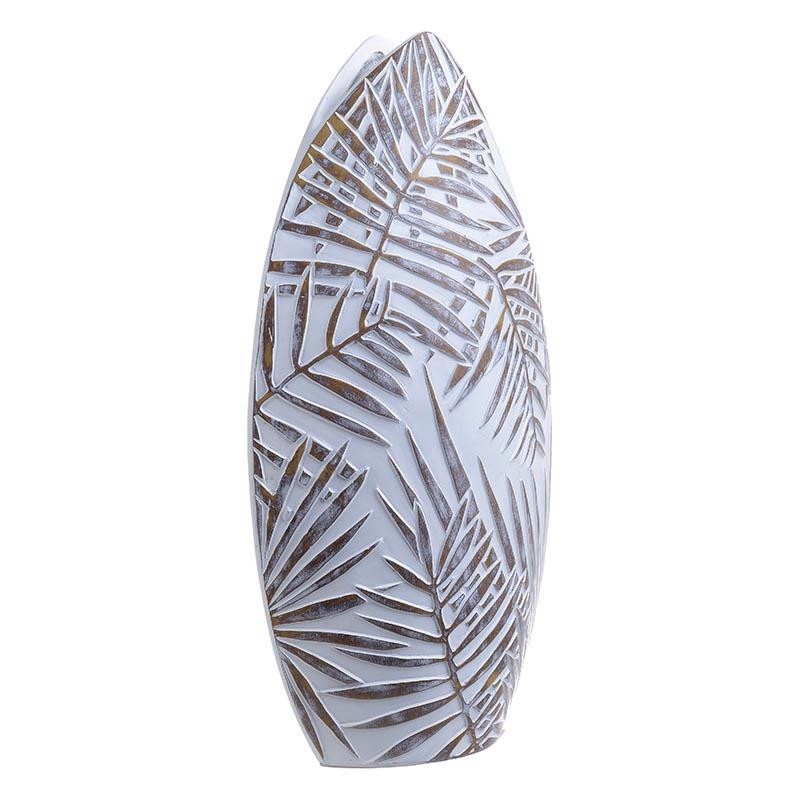 INART ΒΑΖΟ POLYRESIN ΛΕΥΚΟ/ΜΠΕΖ 24X13X46 3-70-194-0048