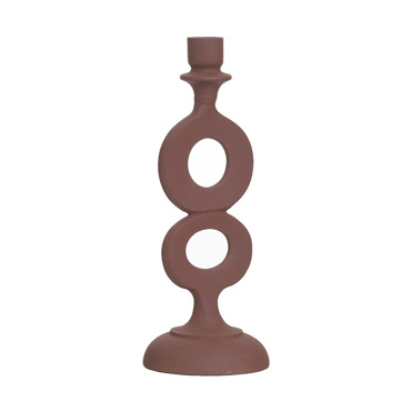 Inart Κηροπήγιο Αλουμινίου Κεραμιδί Φ10x26cm 3-70-282-0032