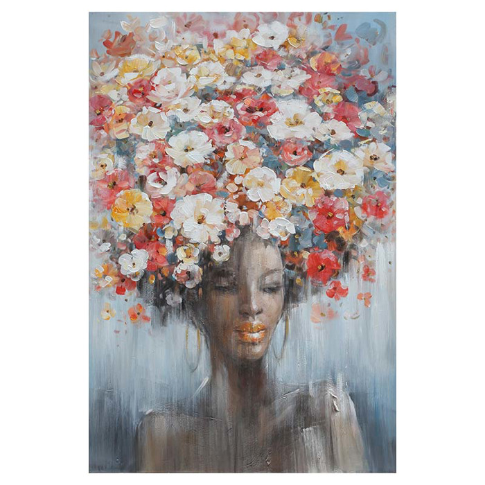 Inart Pinakas Kambas Gynaikeia Figura Louloudia 80X120 3-90-859-0157