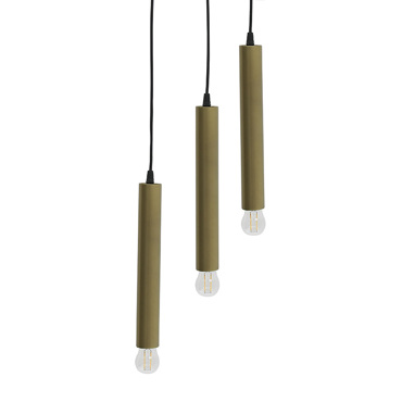 Inart Φωτιστικό Οροφής 3φωτο Μεταλλικό Μαύρο/Χρυσό E27 25Χ25Χ85 6-10-584-0049