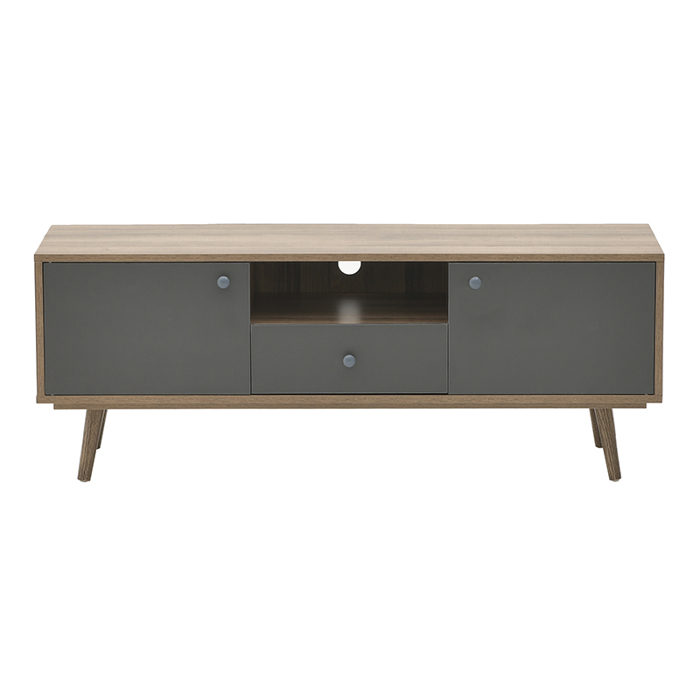 Inart Έπιπλο Tv Μελαμίνης Natural/Γκρι 120X39X45 6-50-308-0016 Inart Epiplo Tv Melaminis Natural/Ggri 120X39X45 6-50-308-0016