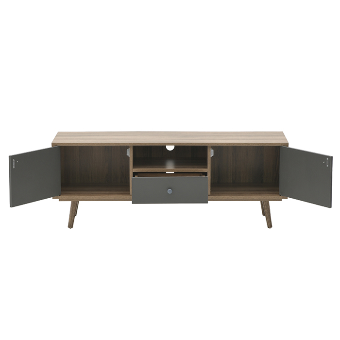 Inart Έπιπλο Tv Μελαμίνης Natural/Γκρι 120X39X45 6-50-308-0016 Inart Epiplo Tv Melaminis Natural/Ggri 120X39X45 6-50-308-0016