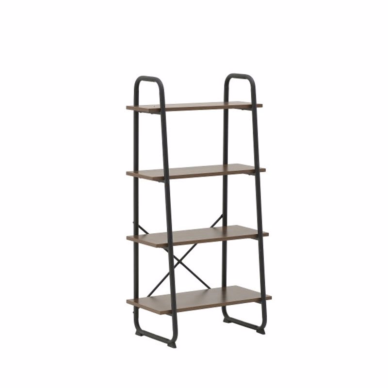 Inart Ραφιέρα Μεταλλική/Ξύλινη Μαύρη/Φυσική 60x36x120cm