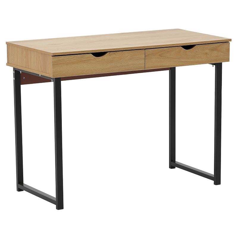 INART ΓΡΑΦΕΙΟ ΞΥΛΟ/ΜΕΤΑΛΛΟ NATURAL/ΜΑΥΡΟ 100Χ48Χ73 6-50-673-0011