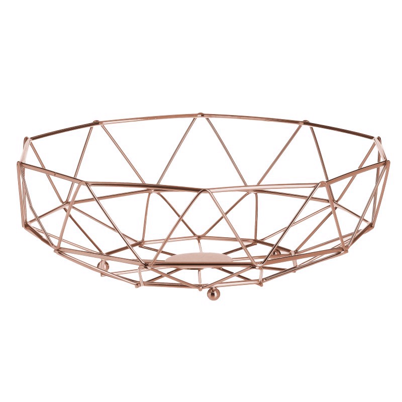 Διακοσμητικά και αξεσουαρ κουζίνας agiovlasitishome - ΣΗΜΑΝΤΙΚΟ: Σε περίπτωση διαφοράς τιμής από το κατάστημα ισχύει παντα και μόνο η τιμή του καταστήματος Inart Φρουτιέρα Μεταλλική Χάλκινη Φ28Χ10 6-60-373-0020