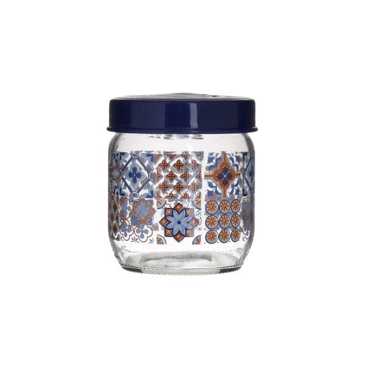 Inart Δοχείο με Καπάκι Γυάλινο/Pl 425cc Φ8Χ10 6-60-805-0070