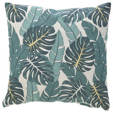 Click Μαξιλάρι υφασμάτινο Φύλλα πράσινο-λευκό 40x40εκ 6-40-879-0003