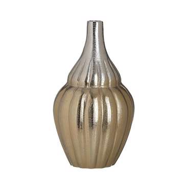 Inart Βάζο Αλουμινίου Χρυσό/Ασημί Φ16Χ30 3-70-579-0082