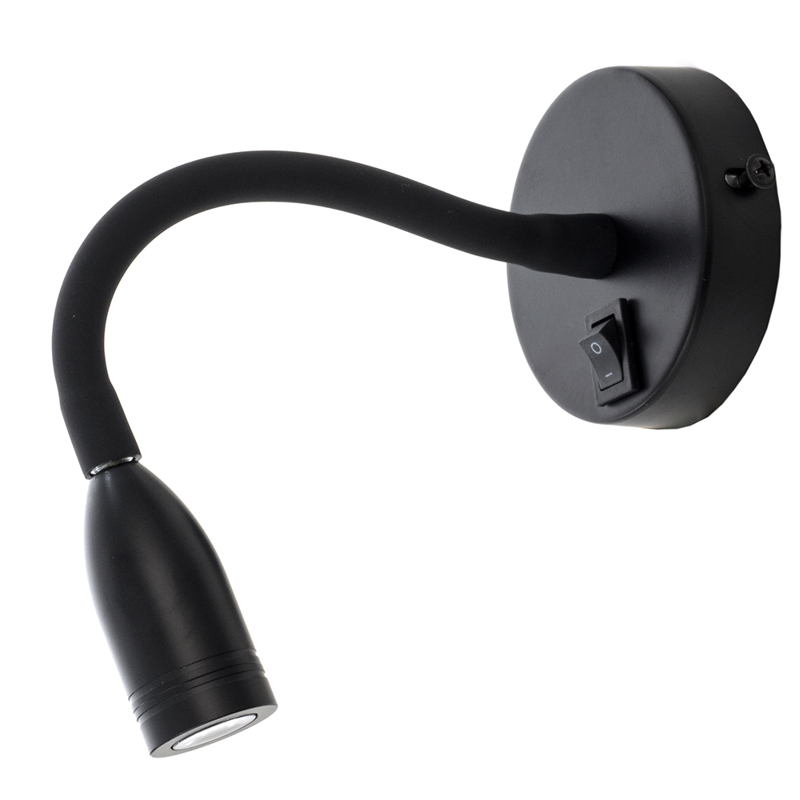 INLIGHT ΦΩΤΙΣΤΙΚΟ ΤΟΙΧΟΥ ΣΠΙΡΑΛ ΜΕΤΑΛΛΙΚΟ ΜΑΥΡΟ LED 3W/3000K 8x24cm 1034