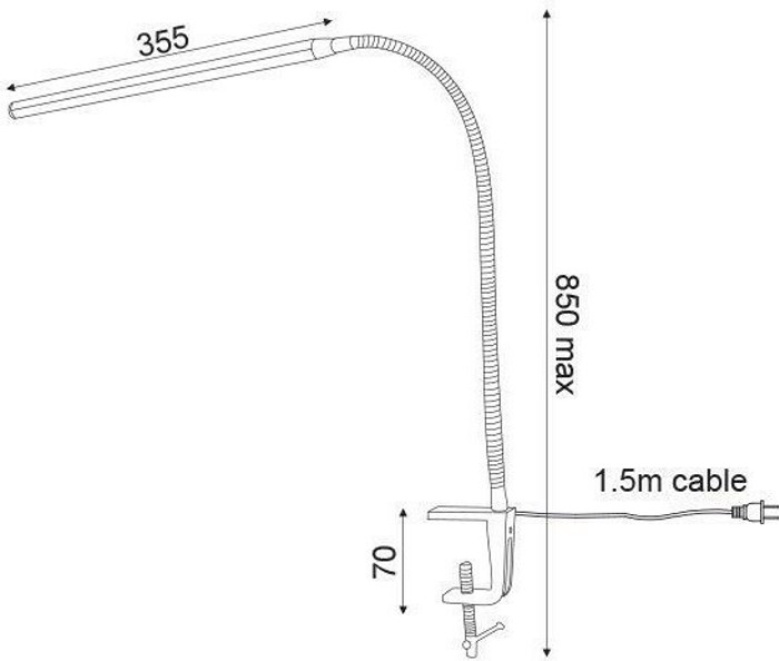 ACA Epitrapezio Fotistiko Metalliko 'Delgado' Asimi LED 4000K 35,5X85cm 16055LEDNSC