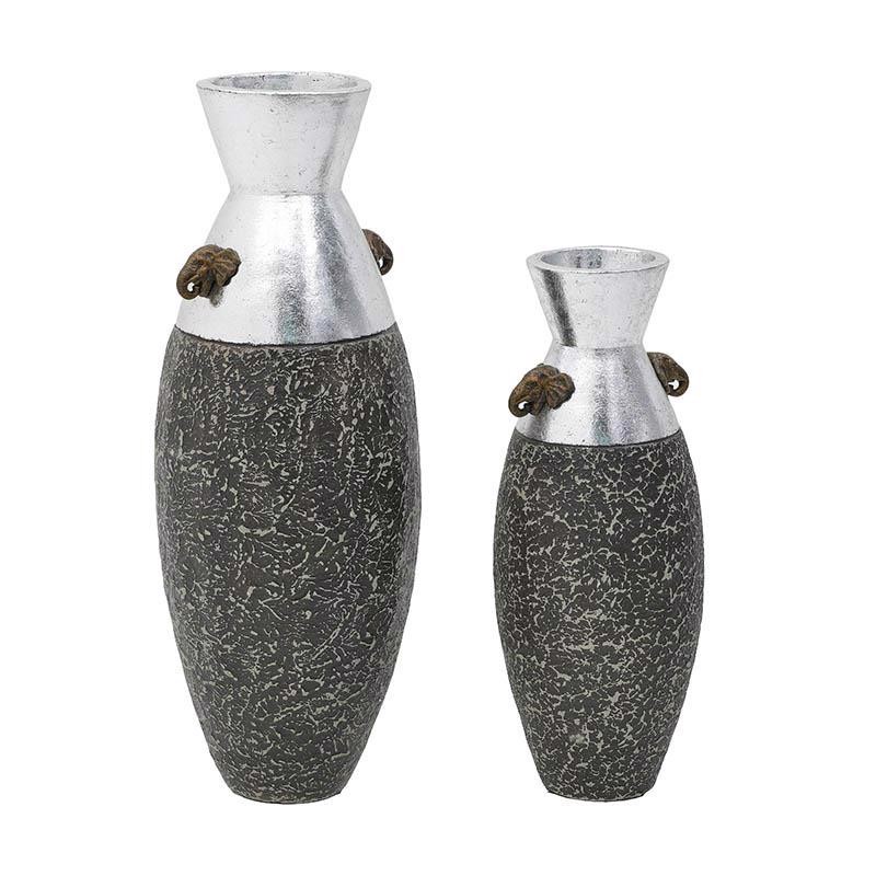 INART ΣΕΤ ΤΩΝ 2 ΒΑΖΟ ΚΕΡΑΜΙΚΟ ΑΣΗΜΙ/ΓΚΡΙ 31X31X88 3-70-411-0017