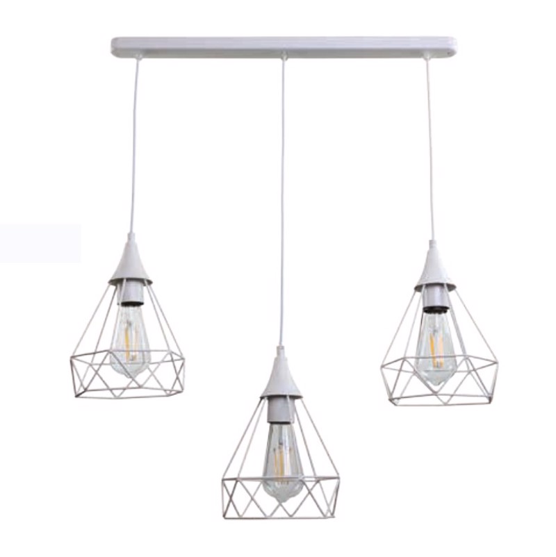 Φωτιστικά agiovlasitishome - ΣΗΜΑΝΤΙΚΟ: Σε περίπτωση διαφοράς τιμής από το κατάστημα ισχύει παντα και μόνο η τιμή του καταστήματος INLIGHT ΤΡΙΦΩΤΟ ΦΩΤΙΣΤΙΚΟ ΟΡΟΦΗΣ ΜΕΤΑΛΛΙΚΟ ΠΛΕΓΜΑ ΛΕΥΚΟ