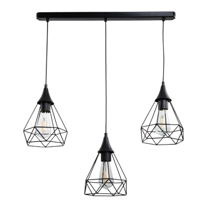 INLIGHT TRIFOTO FOTISTIKO OROFIS METALLIKO PLEGA MAuRO SE RAG E27 4024-3-BL