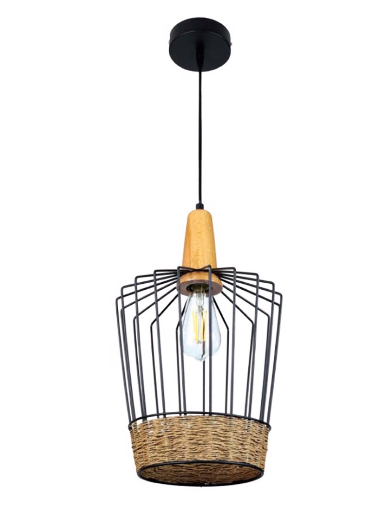 INLIGHT ΦΩΤΙΣΤΙΚΟ ΟΡΟΦΗΣ VINTAGE ΑΠΟ ΜΕΤΑΛΛΟ ΚΑΙ ΣΧΟΙΝΙ