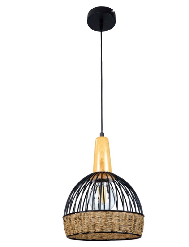 Φωτιστικά agiovlasitishome - ΣΗΜΑΝΤΙΚΟ: Σε περίπτωση διαφοράς τιμής από το κατάστημα ισχύει παντα και μόνο η τιμή του καταστήματος Inlight Φωτιστικό Οροφής Vintage από Μέταλλο Και Σχοινί