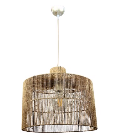 INLIGHT ΦΩΤΙΣΤΙΚΟ ΟΡΟΦΗΣ VINTAGE ΜΠΕΖ ΜΕ ΣΧΟΙΝΙ E27 Φ40cm 4030