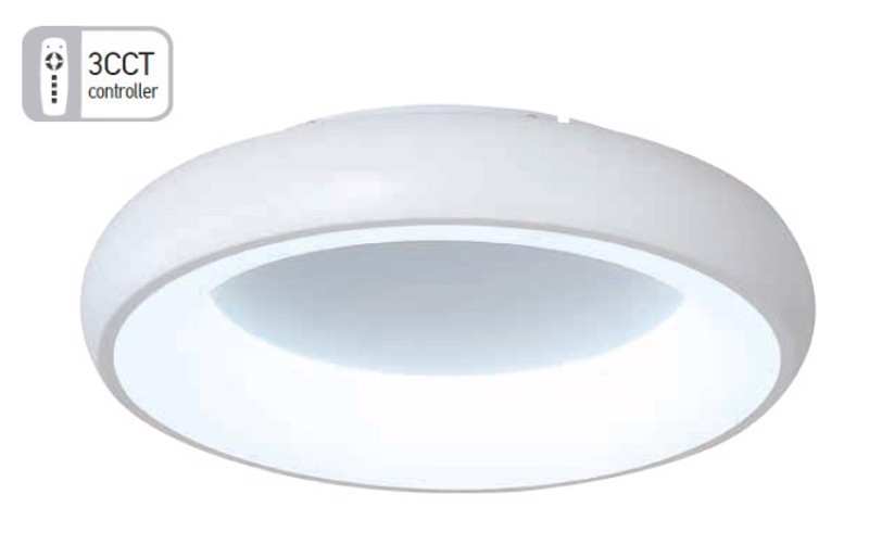 Inlight Πλαφονιέρα Led με Controller Ρύθμισης Έντασης/Θ