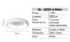 Inlight Plafoniera Led me Controller Ruthmisis Entasis/Thermokrasias 8200Lm F60cm 42020-A-White
