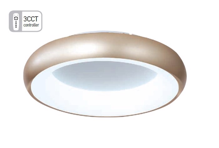 Inlight Plafoniera Led me Controller Ruthmisis Entasis/Thermokrasias 8200Lm F60cm 42021-A-Golden