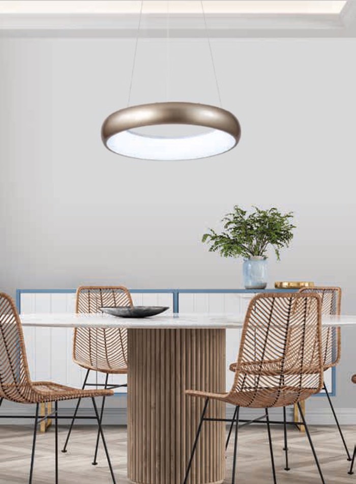 INLIGHT FOTISTIKO OROFIS LED ME CONTROLLER RuThMISIS ENTASIS/ThERMOKRASIAS 4050Lm F40cm 42024-B-GOLDEN