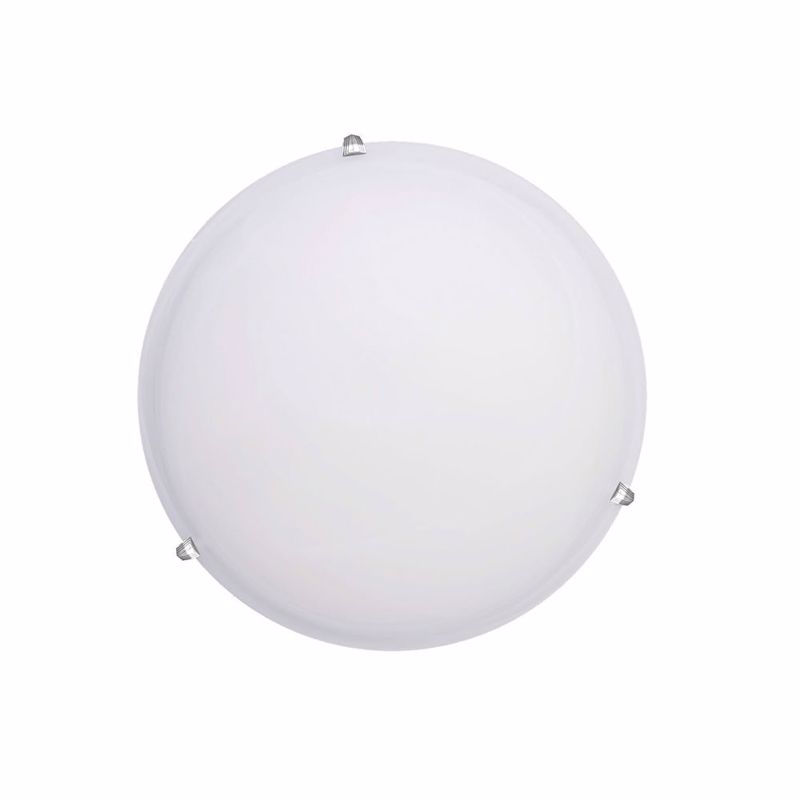 INLIGHT ΠΛΑΦΟΝΙΕΡΑ ΓΥΑΛΙΝΗ ΛΕΥΚΗ/ΧΡΩΜΙΟ 2xE27 Φ40X12CM 