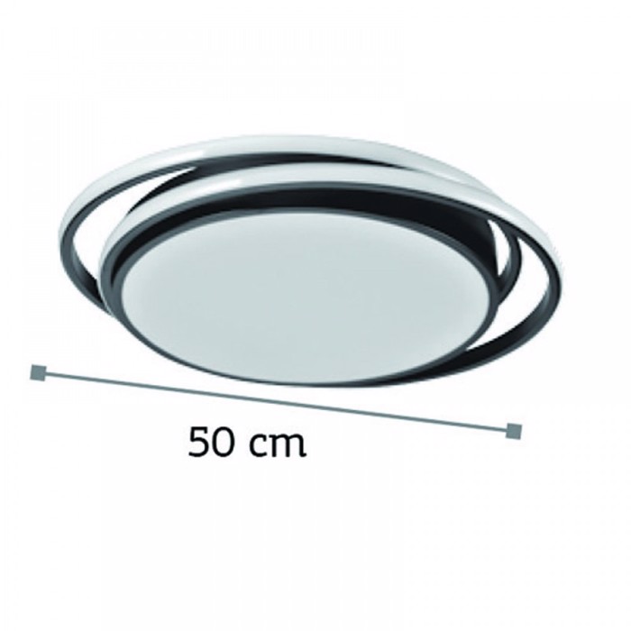 INLIGHT PLAFONIERA OROFIS ALOuMINIOu LED 36W  2900lm/4000K F50CM 42172-MAuRO