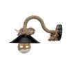 Inlight Aplika Toixou Sxoini Metalliki Mavri E27 35X20X12cm 43351